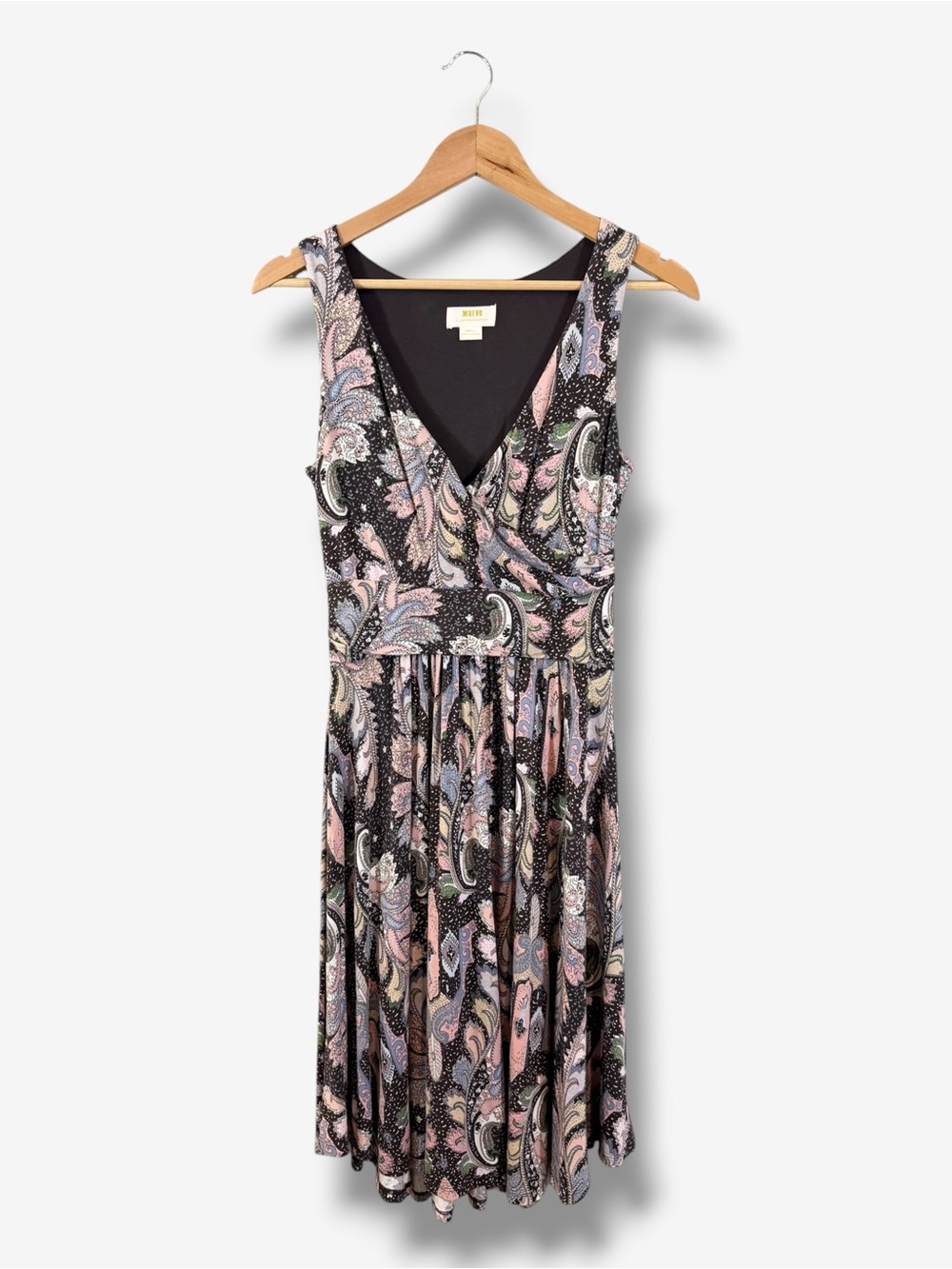 Anthropologie Maeve Leslie Midi Dress Size S Fit & Flare Paisley Print Casual